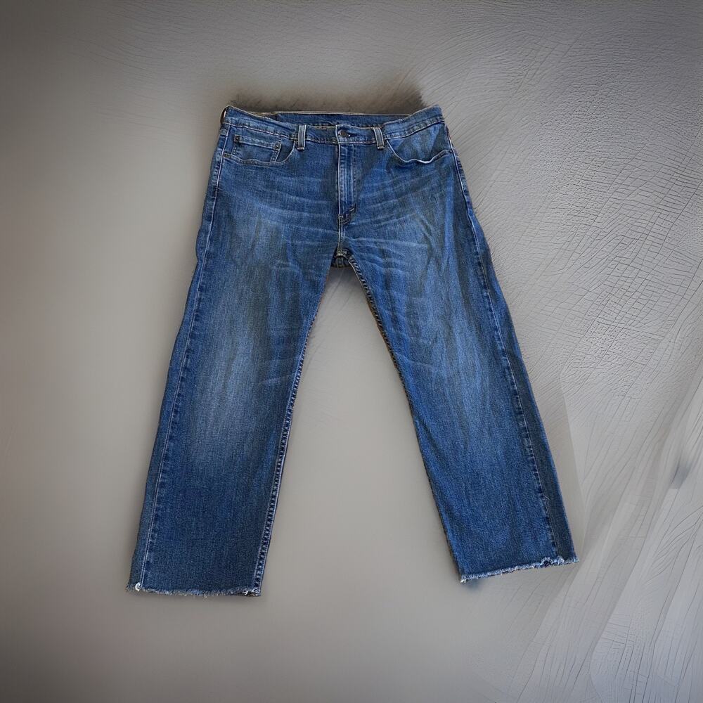 Levi's 505 jeans men's 36x30 (fits 36x25) regular fit straight blue denim pants
